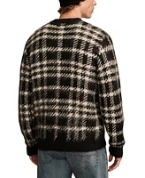 Lucky Brand Men's Classic-Fit Brushed Plaid Jacquard Cardigan