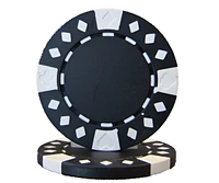 Slickblue Diamond Suited Poker Chips 25-Pack - Black Denomination