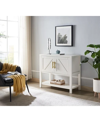 Kings Brand Furniture Teresa 2-Door Modern Console Table, Buffet Storage Cabinet