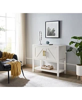 Kings Brand Furniture Teresa 2-Door Modern Console Table, Buffet Storage Cabinet