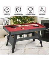 Sugift 4.5Ft Pool Table, Portable Billiard Table for Kids and Adults, Mini Billiards Game Tables with 2 Cue Sticks, Full Set of Balls, Triangle, Chalk