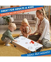 Sugift Table Top Air Hockey Table for Kids, 32in Mini Tabletop Air Hockey Game with Electric Motor Fan, 2 Pushers and 2 Air Hockey Pucks