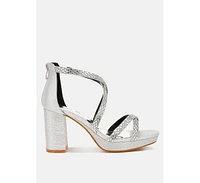 Infatuated Rhinestones Embellished Strappy Sandals