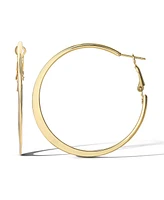 Jessica Simpson Gold-Tone 44.8MM Flat Omega Hoop Earrings