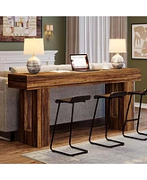 Tribesigns Long Console Table, 63 inches Wooden Rectangular Sofa Table for Behind the Couch, Farmhouse Entryway Table for Hallway, Living Room, and En