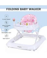 Gouun Foldable Baby Activity Walker with Adjustable Height and Detachable Seat Cushion