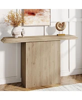 Tribesigns 41" Farmhouse Console Table, Simple Hallway Table, Wood Sofa Table for Living Room, Entryway, Oak, Black Friday Deals 2024