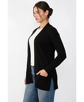 Jennie Liu Women's 100% Cashmere Open Cardigan Sweater | Long Sweaters