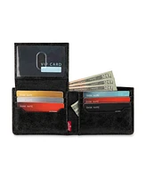 Levi's Men's Rfid Rugged Leather Passcase Bifold Wallet