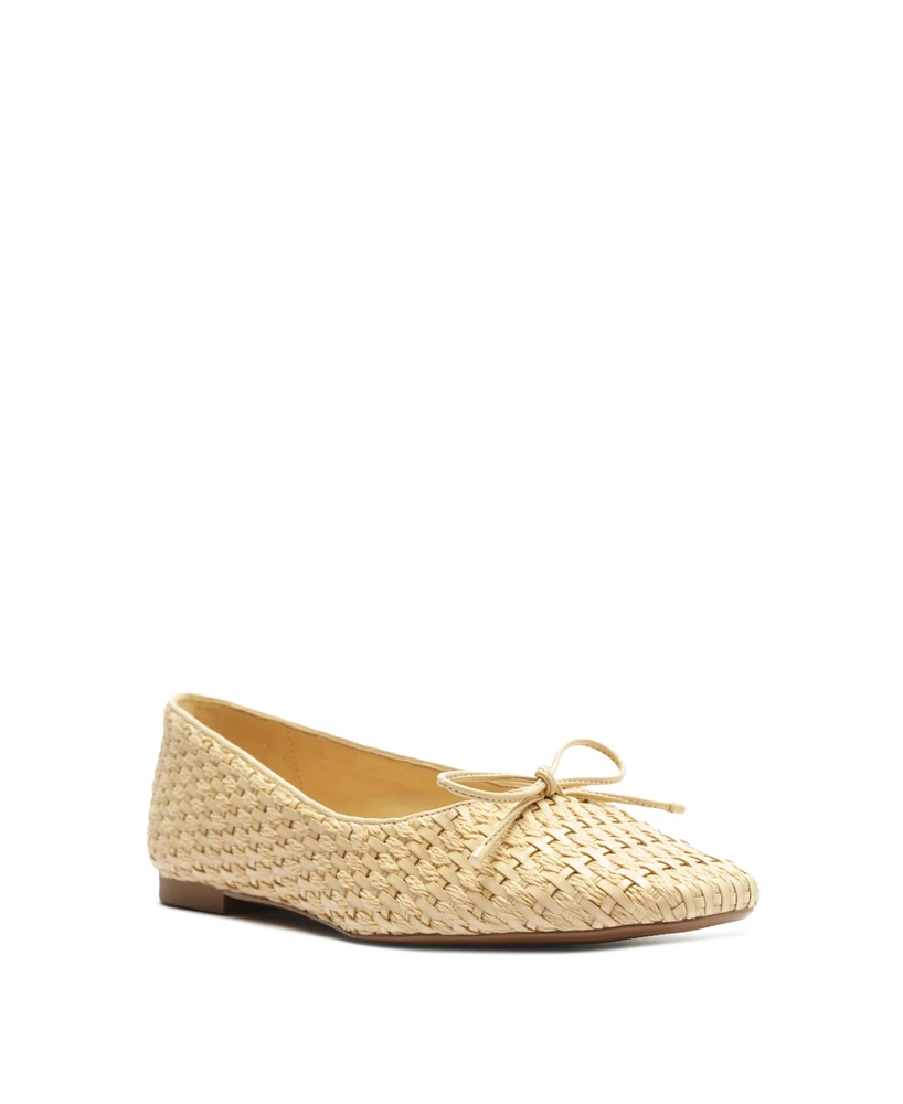 Schutz Women's Arissa Straw Slip On Flats