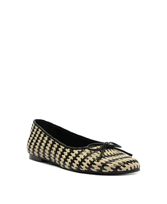 Schutz Women's Arissa Straw Slip On Flats