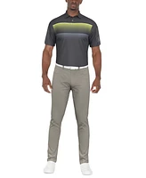 Pga Tour Men's Gradient Stripe Printed Golf Polo Shirt