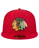 New Era Men's Red Chicago Blackhawks Core 59FIFTY Fitted Hat