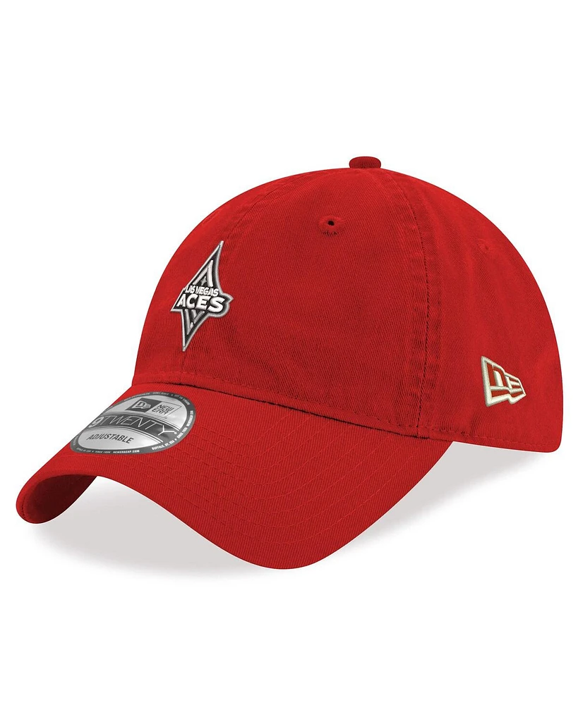 New Era Men's Red Las Vegas Aces Core Logo 9TWENTY Adjustable Hat