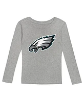 Outerstuff Preschool Heather Gray Philadelphia Eagles Long Sleeve T-Shirt and Pants Sleep Set