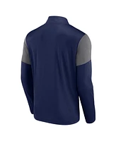 Fanatics Men's Navy Cleveland Guardians Logo Quarter-Zip Top