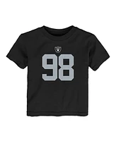 Nike Toddler Maxx Crosby Black Las Vegas Raiders Player Name Number T-Shirt