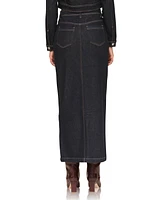 Avec Les Filles Women's Denim Maxi Skirt