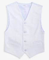 Calvin Klein Big Boys Stretch Ocean Sharkskin Suit Vest