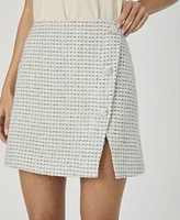 French Connection Women's Tweed Mini Skirt