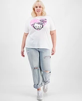 Love Tribe Trendy Plus Hello Kitty Heart T-Shirt