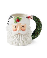 Spode Christmas Tree Figural Santa Snowman Mugs, Set of 2