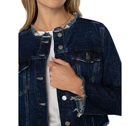 Liverpool Los Angeles Women's Classic Frayed Denim Jacket