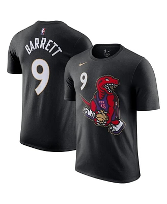 Nike Men's Black Rj Barrett Toronto Raptors 2024/25 City Edition Name Number T-Shirt