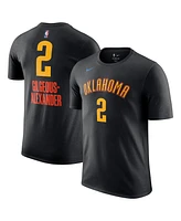 Nike Men's Black Shai Gilgeous-Alexander Oklahoma City Thunder 2024/25 Edition Name Number T-Shirt