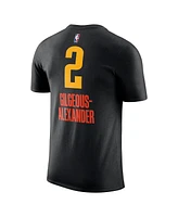 Nike Men's Black Shai Gilgeous-Alexander Oklahoma City Thunder 2024/25 Edition Name Number T-Shirt