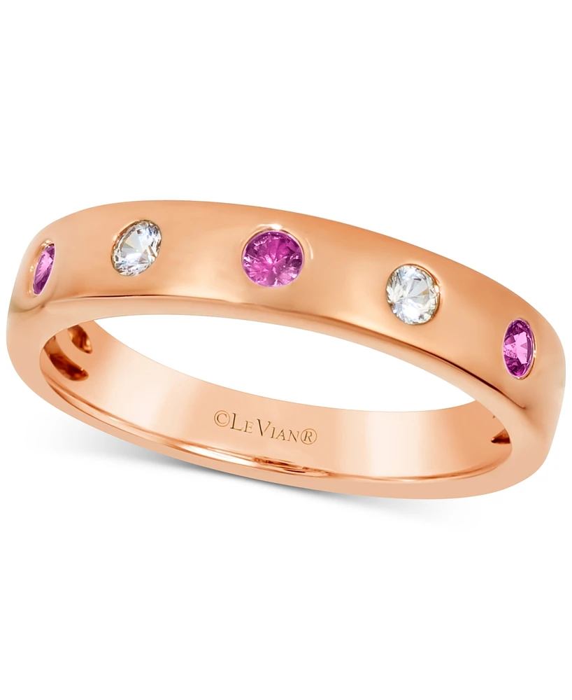 Le Vian Anywear Everywear Blueberry Sapphire (1/6 ct. t.w.) or Pink & White (1/10 Ring 14k Honey Gold (a