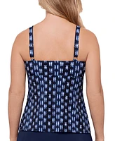 Swim Solutions Women's Printed Tiered Tankini Top, Exclusively at Macy's