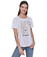 Karl Lagerfeld Paris Women's Eiffel Tower Graphic T-Shirt