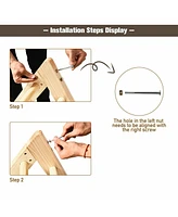 Sugift Wooden Triangle Climber for Toddler Step Training