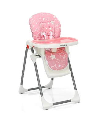 Gouun Folding Baby High Dining Chair with 6-Level Height Adjustment