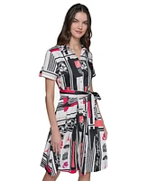 Karl Lagerfeld Paris Women's Printed Shirtdress