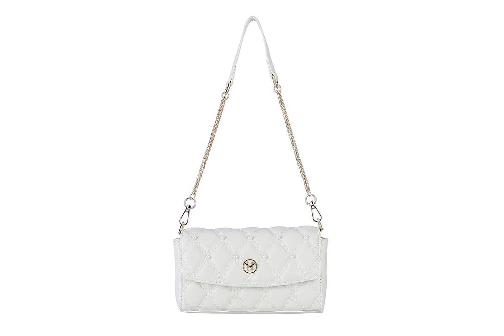 Victoria Hyde London Pearl Quilted Shoulder Bag Small Chanel Bag Collection in Leather