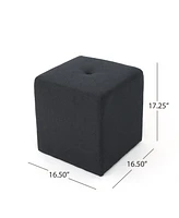 The Pop Home Square Upholstered Ottoman, Footrest for Living Room, Bedroom & Kids Playroom-The