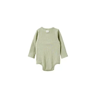 Cotton On Baby Boys The Long Sleeve Rib Pocket Bubbysuit