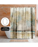 Americanflat 71x74 Woodlot Shower Curtain - 100% Polyester Shower Curtain