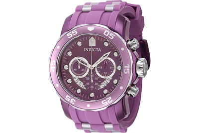 Invicta Men's Pro Diver Quartz Chronograph Light Purple Dial Watch