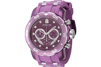 Invicta Men's Pro Diver Quartz Chronograph Light Purple Dial Watch