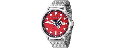 Invicta Men's 47975 Nfl New England Patriots Quartz 3 Hand Red Dial Watch