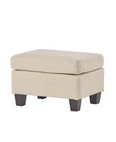 The Pop Home Contemporary Upholstered Ottoman, Footrest & Accent Furniture for Living Room, Bedroom Office-The