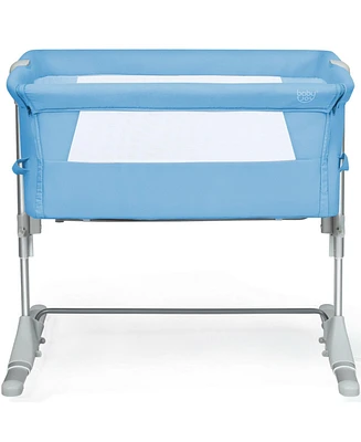 Gouun Boys Travel Portable Bed Side Sleeper Bassinet Crib with Carrying Bag