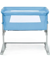 Gouun Boys Travel Portable Bed Side Sleeper Bassinet Crib with Carrying Bag