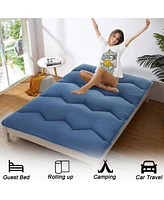 gaomon Queen Japanese Futon Mattress, Foldable Roll-Up Floor Mat, Tatami & Camping Pad