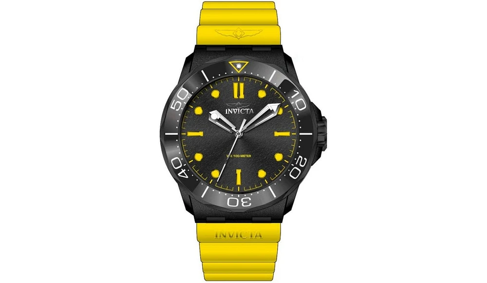 Invicta Men's 46394 Coalition Forces Quartz 3 Hand Black Dial Watch
