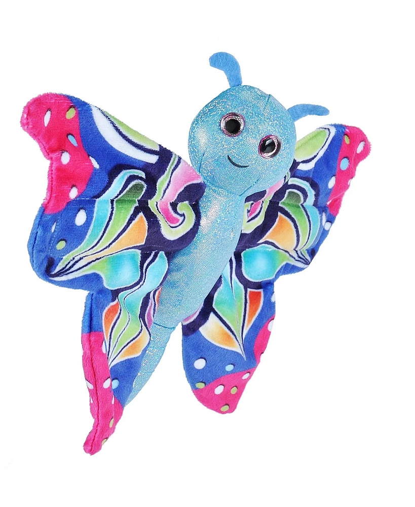 Wild Republic Huggers Colorful Butterfly Stuffed Animal, 8 Inches