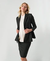 Marion Maternity Tailored Workwear Blazer in Italian Stretch Suiting Fabric (Regular & Petite)